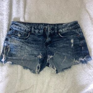 Aeropostale Blue Jean Shorts Distressed Casual Style